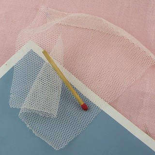 Synthetic pink tulle.