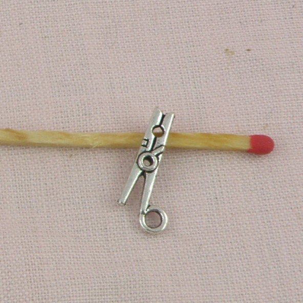 Breloque pince à linge métal miniature Pendentif breloque décoratio