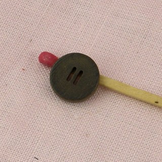 Small Wooden edged  button10 mm, 1 cm.