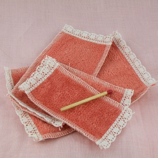 Embroidery miniature bath towels