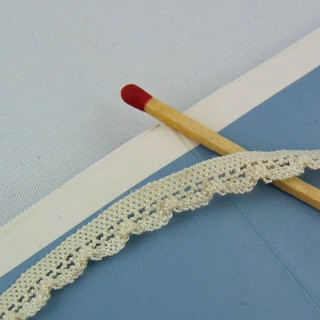 Stretch Cotton lace 7 mm sell by meter