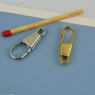 Mousqueton métal miniature 2 cm