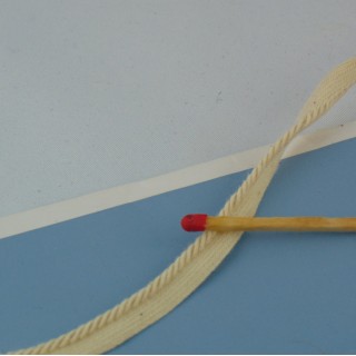 Twisted cotton cord with lip 3 mms.