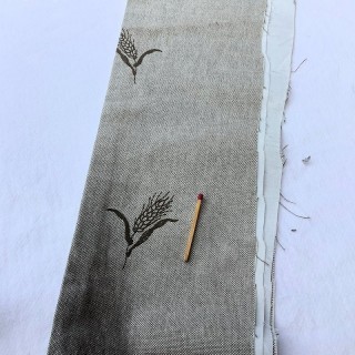Banda de lino bordada de gran ancho 12 cm de ancho